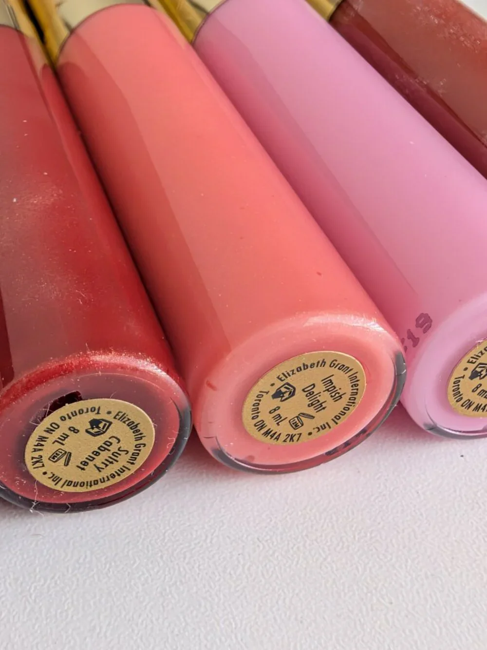 Elizabeth Grant Lip Gloss Lot 8ml New Old Stock Assorted Shades Eight